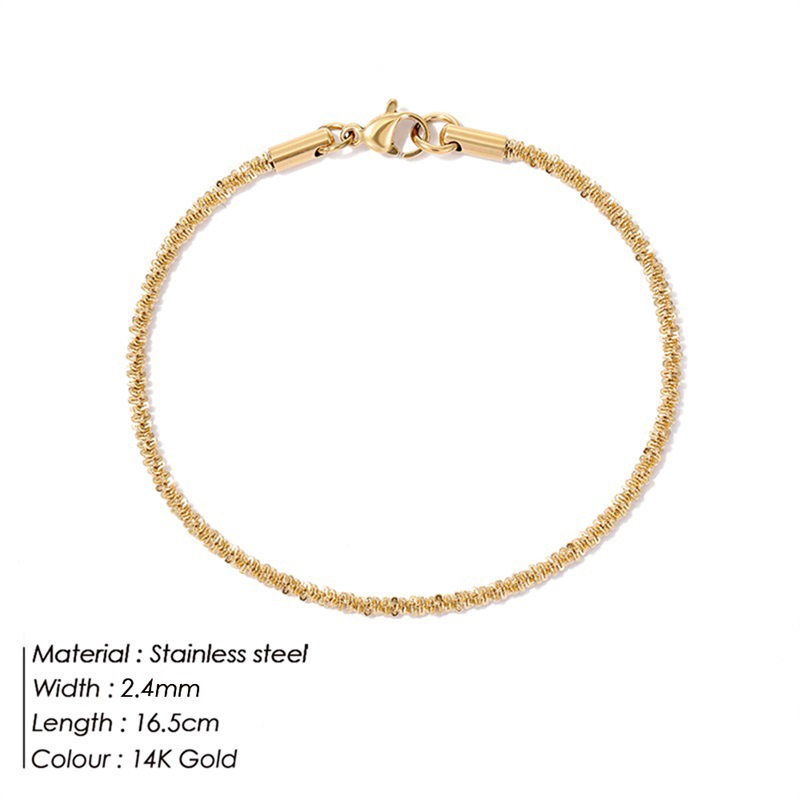 7451ae1f 6b38 44da b44a 45d1fdeb273c Simple Cauliflower Chain Bracelet Stainless Steel Gold Plated