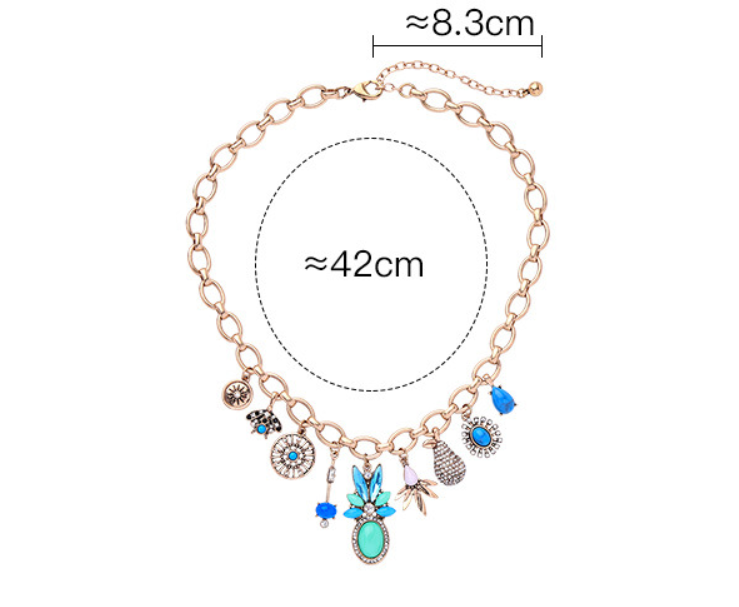 758a0ae8 9f5e 41db 8b92 045860f006a1 Geometric diamond fruit pendant necklace