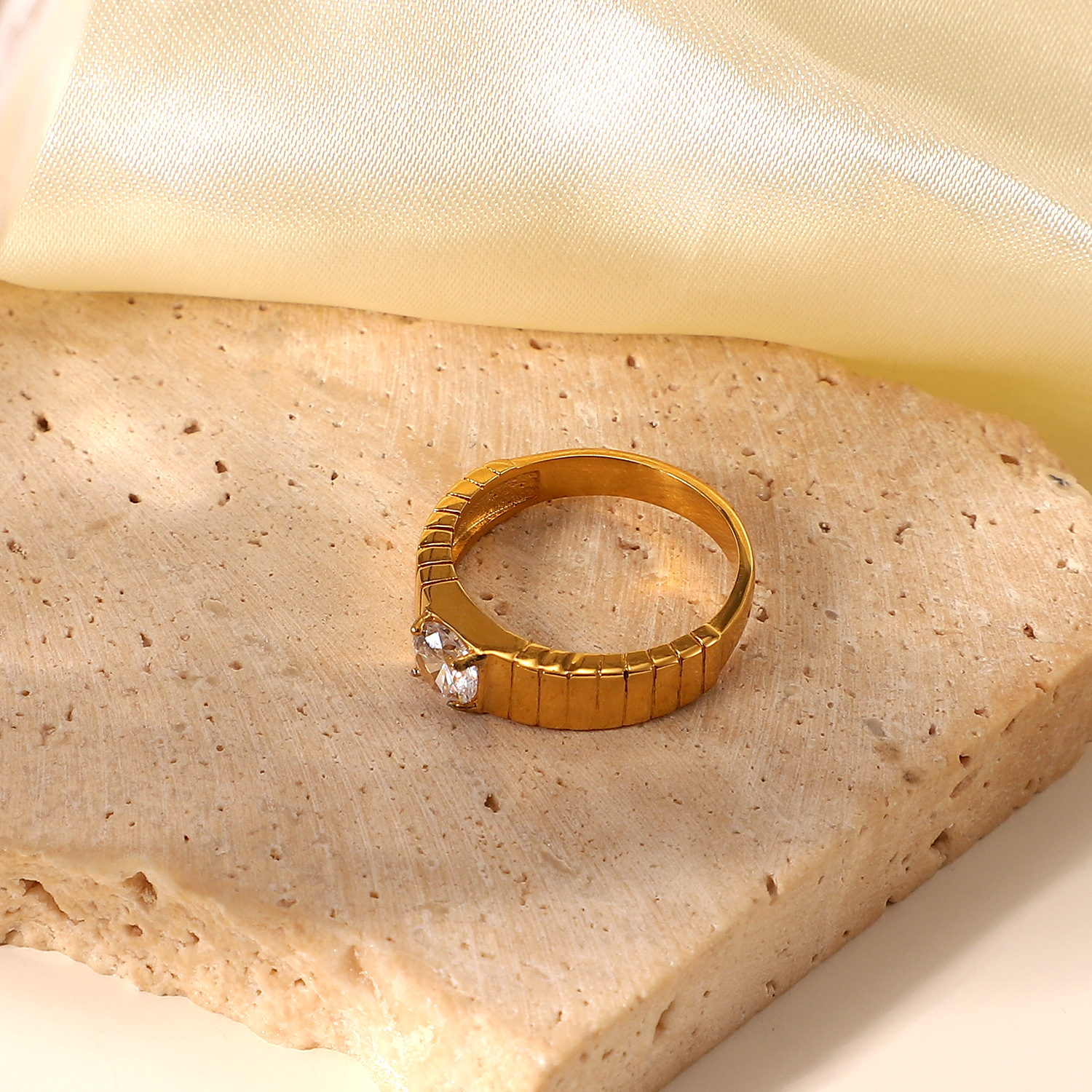 Titanium Steel Ring 18K Gold Plated 6 75d22b28 3a14 46c3 bca9 b4b630d5ac10 Titanium Steel Ring 18K Gold Plated