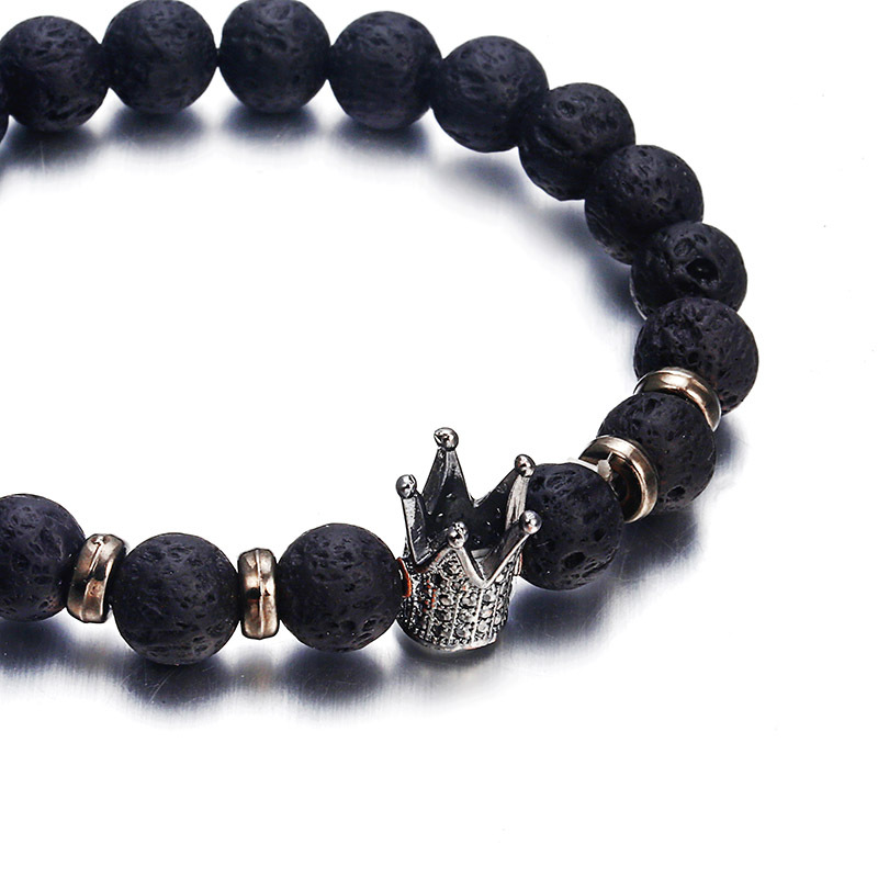760265f0 de70 4a4e a6ee e93c29531dc4 Fashion Lava Natural Stone Beads Bracelet For Women Men Man Crystal Crown Hand Bracelets Jewelry Mens Accessories