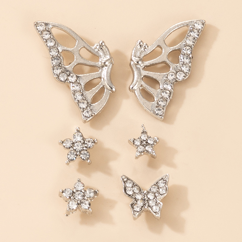 Diamond-studded Beautiful Temperament Butterfly Personalized Silver Earrings 5 775fadf8 6cac 4bdd 88d4 be4b1304e85b Diamond-studded Beautiful Temperament Butterfly Personalized Silver Earrings