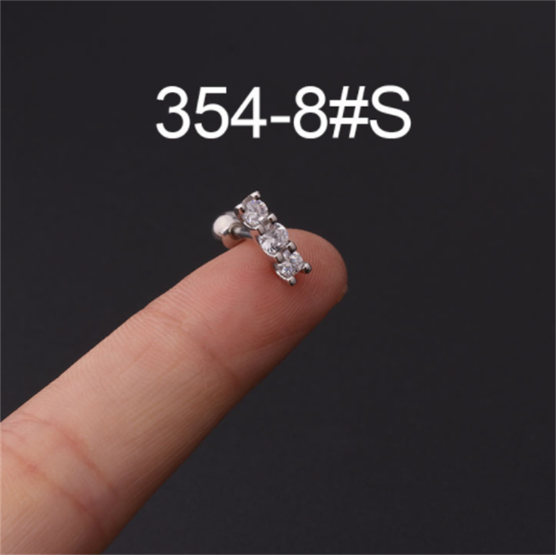 7788404e e172 4e8b 90ef 05841eb7ead9 Stainless Steel Stud Zircon Pierced Earrings