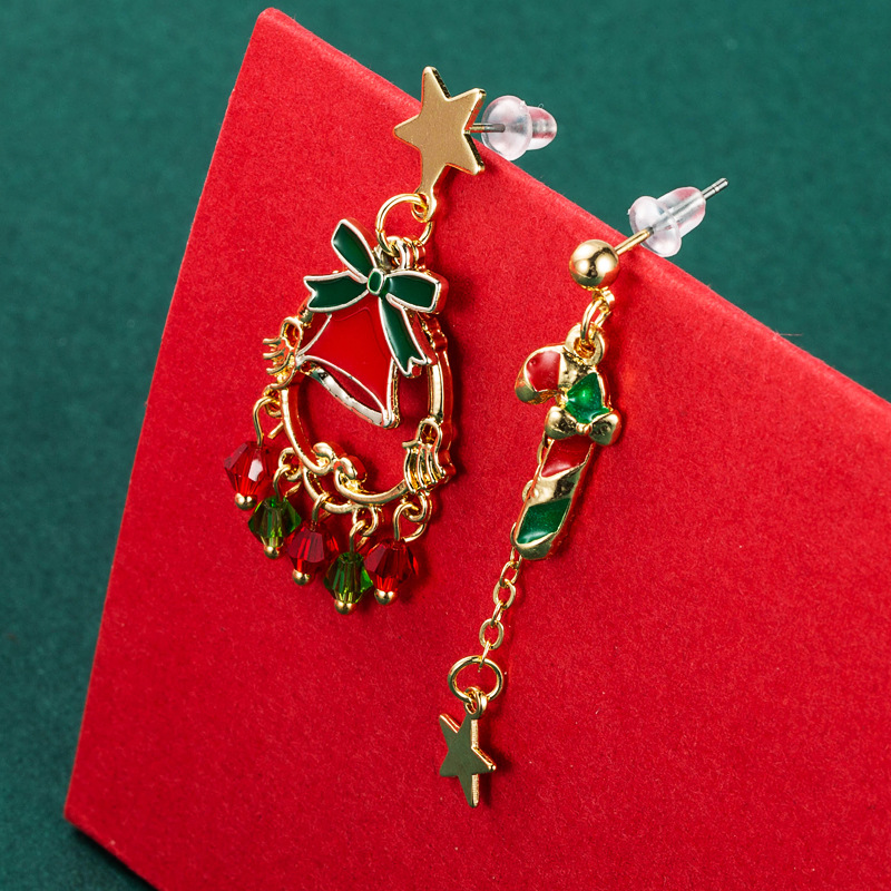 Christmas Series Alloy Dripping Christmas Cane Bells Tassel Earrings Women 4 79b6d43a 2772 4586 9211 9655d4c0d559 Christmas Series Alloy Dripping Christmas Cane Bells Tassel Earrings Women