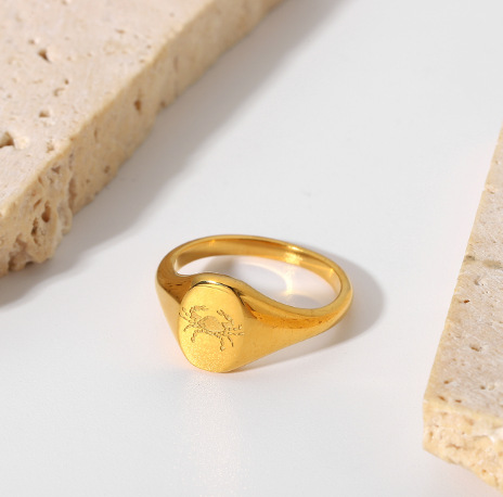 Gold Plated Water Resistant Stainless Steel Constellation Signet Ring 5 7b0b2951 4775 40e1 96f7 35ed07c2d21e Gold Plated Water Resistant Stainless Steel Constellation Signet Ring