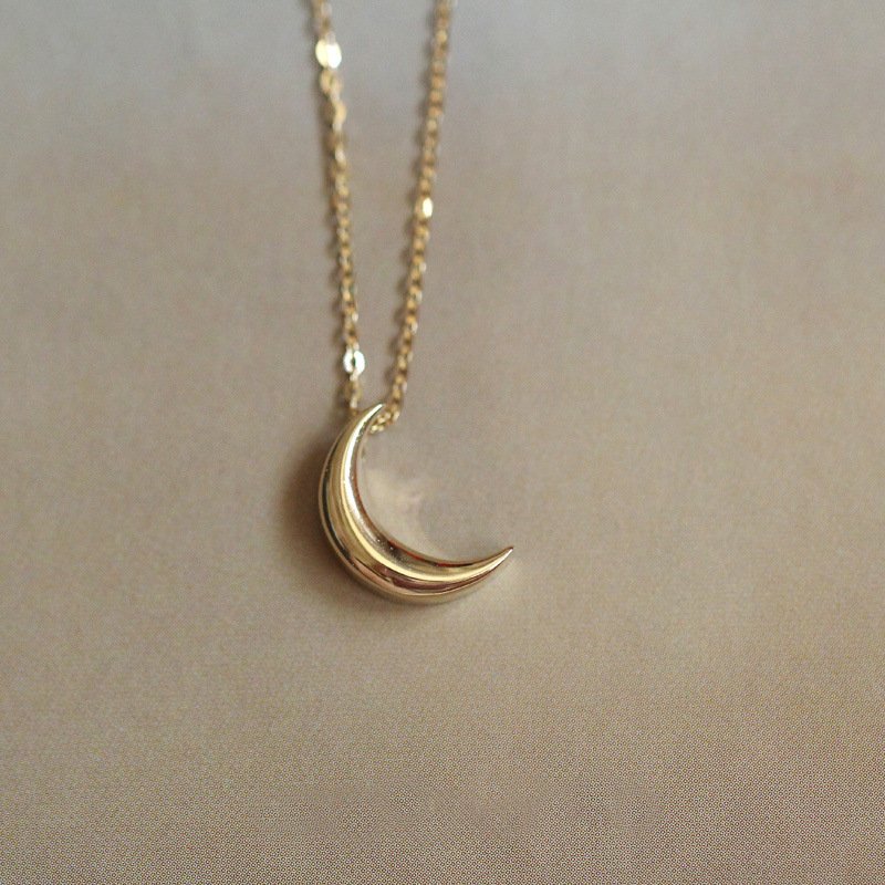 14K Gold Plated Sterling Silver Necklace Light Plate Little Moon 1 7b18a0f9 e56d 4746 9f04 eb6ae955058f 14K Gold Plated Sterling Silver Necklace Light Plate Little Moon
