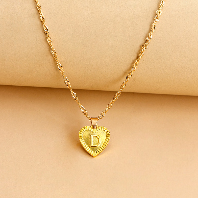 7b1e9e4d 1b54 4c20 bcea 2cb8e9244529 Hexagon Imitation Gold Pendant Necklace Peach Heart
