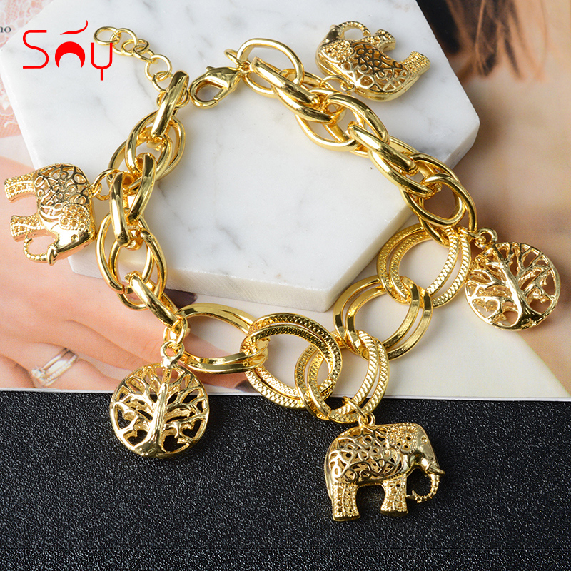 7d4c9a0e 105e 4a41 a20e 4d67f380be44 Sunshine Fashion Jewelry Gold Charm Bracelet