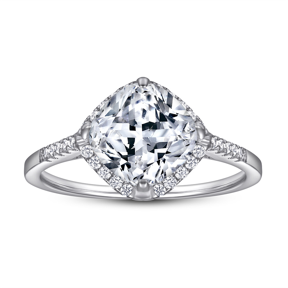 Women's Square Zircon Sterling Silver Ring 6 7e7caa72 8eb6 436b b7be a83a93c49718 Women's Square Zircon Sterling Silver Ring