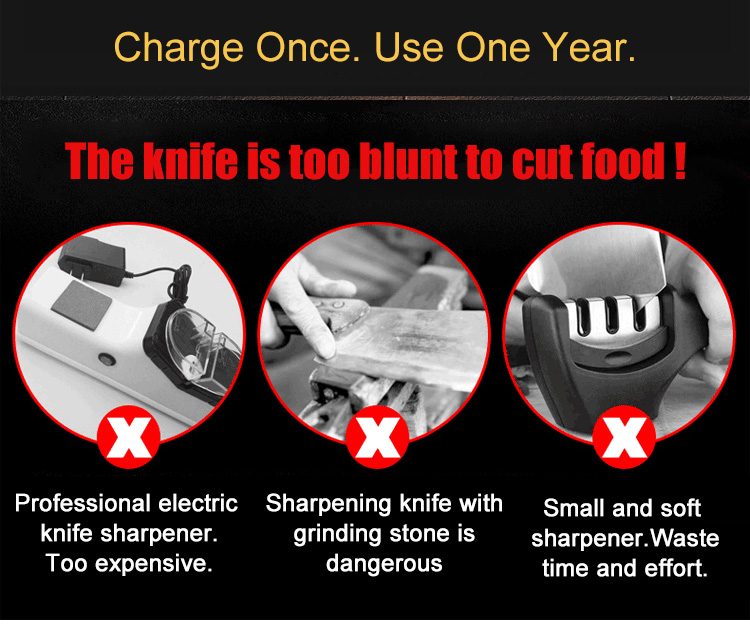 Electric Knife Sharpener Stainless Steel Knife Sharpener, Usb Rechargeable Electric  Knife Sharpener, Auto Adjustable Fast Sharpening For Kitchen Knives  Scissors Home Tool Grinder Kitchen Stuff Kitchen Accessories Home Kitchen  Items - Temu