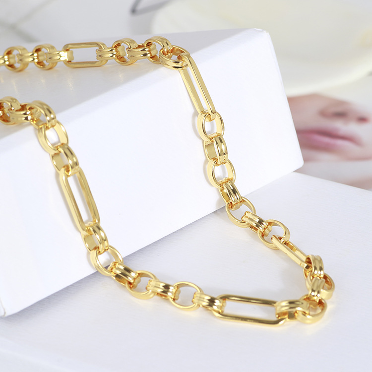 7fd95ef7 bc8d 46d7 b4d2 5504a17a011f Personalized Simple Splicing Chain Metal Texture Bare Chain Necklace
