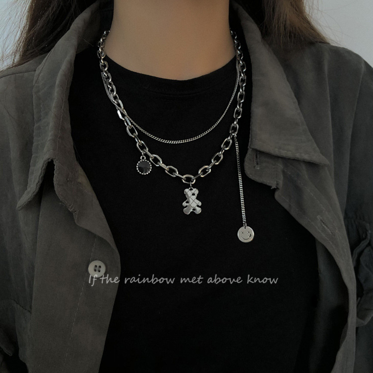 7ffe6289 378f 4939 989b 733c2ea221ff Necklace Female Ins Hip-hop Smiley Pendant Necklace Net Red Temperament