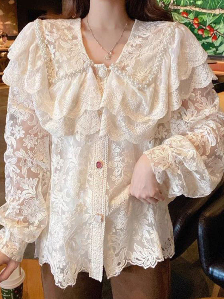 Design Sense Niche Lace Sweet And Chic Blouse