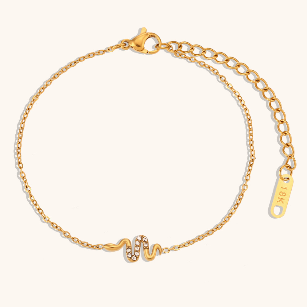 Titanium Steel Necklace 18K Gold Inlaid White Zircon Snake Pendant Necklace 6 8166b15e bf5f 4e94 aec1 8659c3804a9d Titanium Steel Necklace 18K Gold Inlaid White Zircon Snake Pendant Necklace