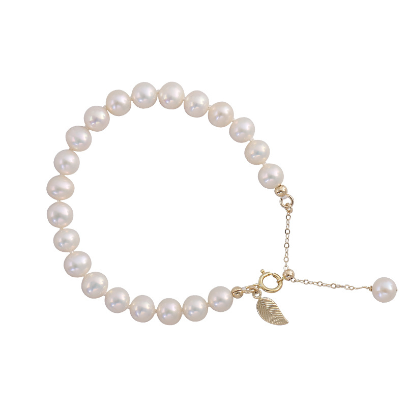 81823de6 829b 4fb9 8315 18d14b8bc379 Natural Freshwater Pearl 14K Gold Niche Design Elegant Bracelet