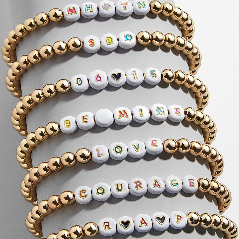 8197b973 330b 42f6 bea2 b065d0386e6b Fashion simple dice bracelet letter bracelet