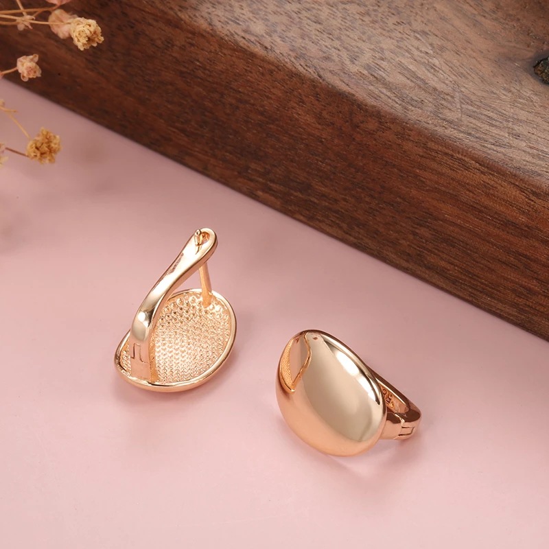 81f6f896 761c 45bd 8f94 22fa8a342daa Rose Gold Simple Oval Earrings For Women