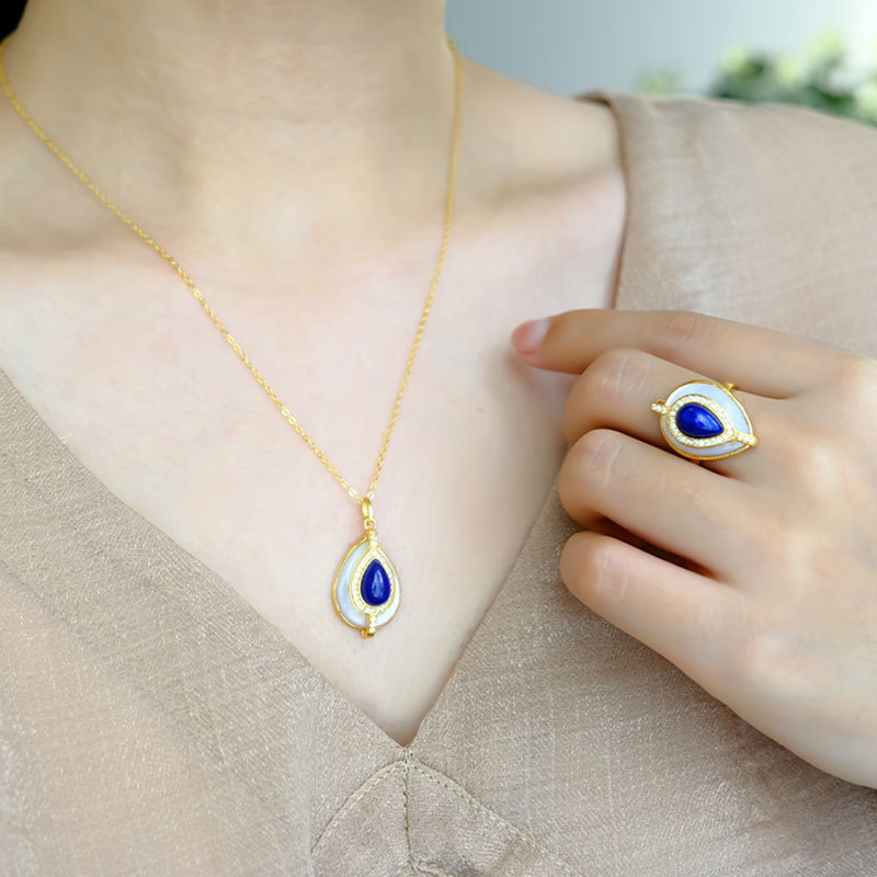 826a53a5 1308 468c 8c7c e52046f86379 Natural White Fritillaria Water Drops Earstuds Female Sterling Silver