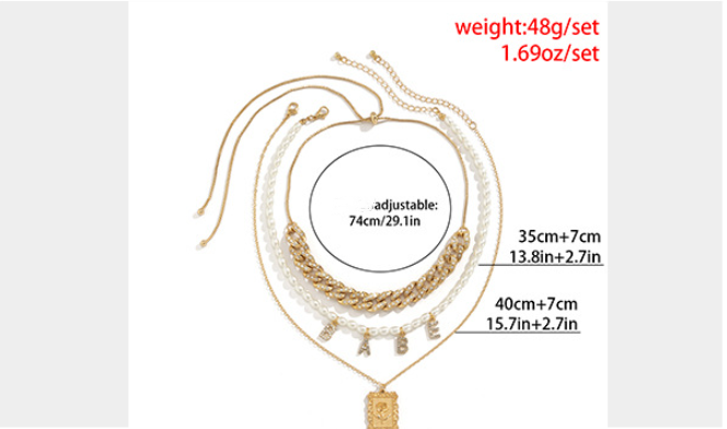 83a62b70 a9fe 4541 942b 7b55f65c3596 European And American Ins Full Diamond Vintage Cuban Buckle Letter Necklace