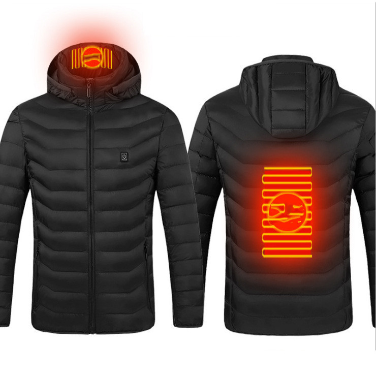 skpabo Heated Clothing for Men Zip Up Hoodies Winter Warm Heated Coat  Jackets USB Charging Electric Heated Body Warmer with 4 Heating Area for  Outdoor