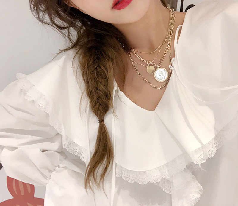 84a7bbb5 e5bc 4f79 a224 483661f641dc Gold coin portrait multi-layered necklace