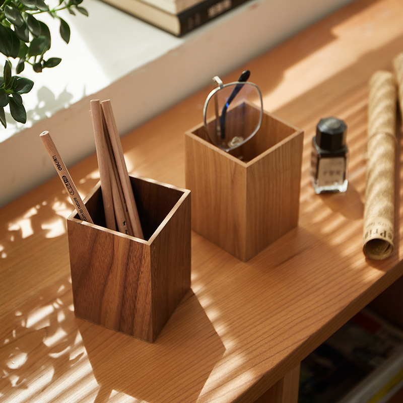 Wood Pen Holder for Desk