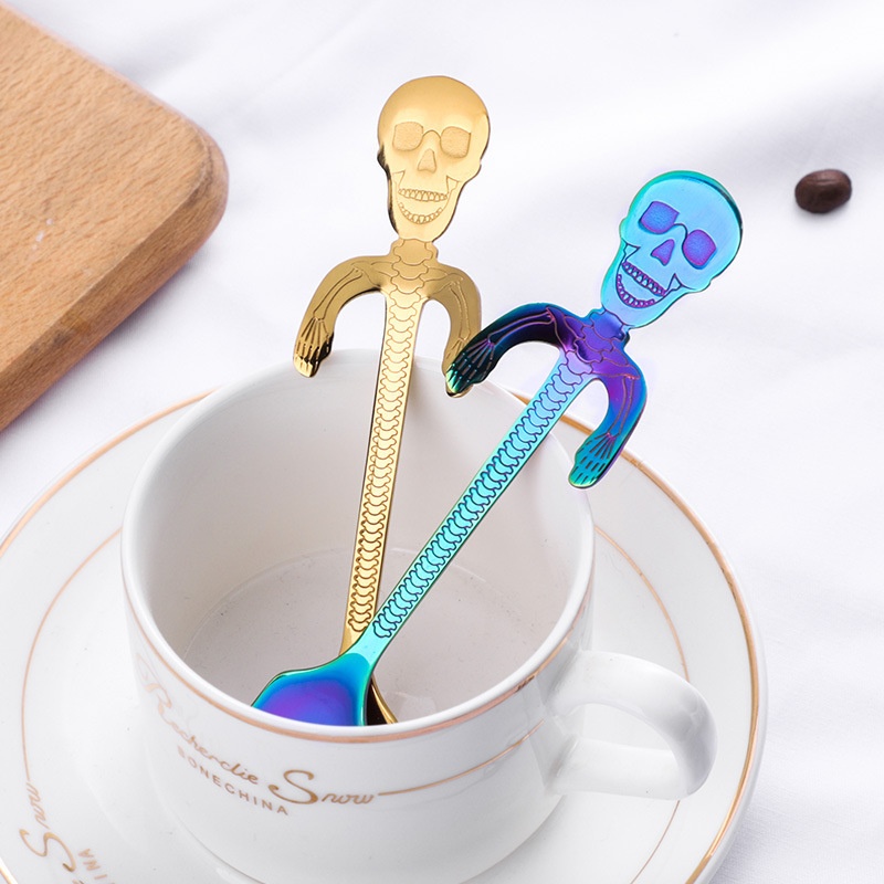 Title 2, 304 Stainless Steel Skull Spoon