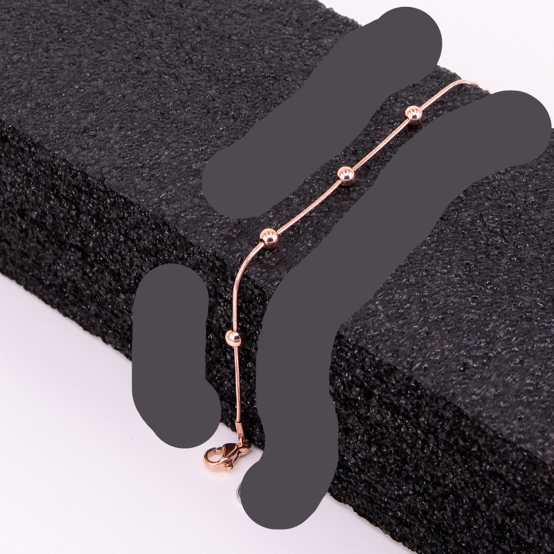 866e7303 4f83 4b4e 8223 2685fdc2f2eb Multi Ball Rose Gold Anklet Bracelet