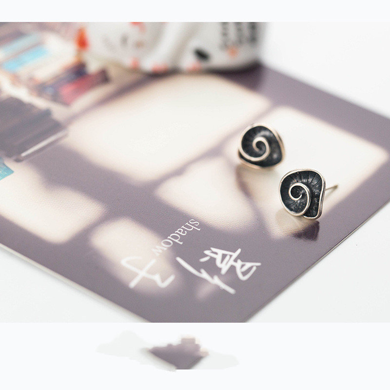 874ac503 64b1 49ca 9be1 acbb02d270dc Temperament Retro Thai Silver Line Rotating Earrings