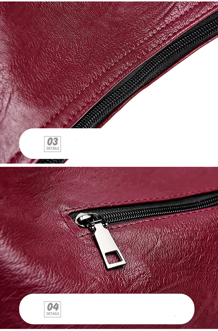 Women High Capacity Handbags | Double Zipper Shoulder Bag | Adjustable Backpack