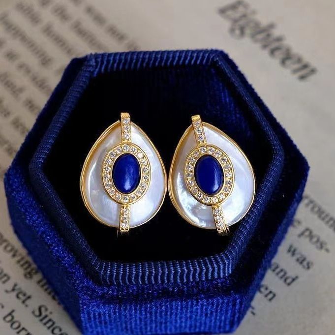 87dffd56 368f 4e8d 8aba dcd4cf1ca655 Natural White Fritillaria Water Drops Earstuds Female Sterling Silver