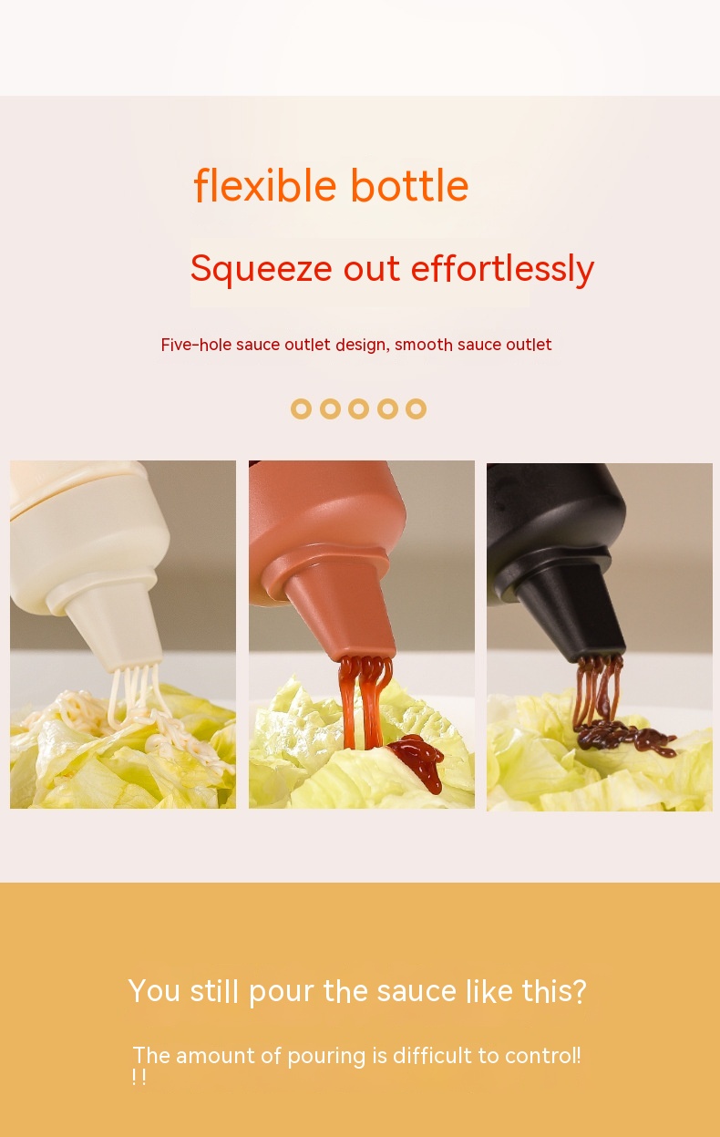 Title 7, 5-hole Jam Squeeze Bottle Thickened Salad Barbe...