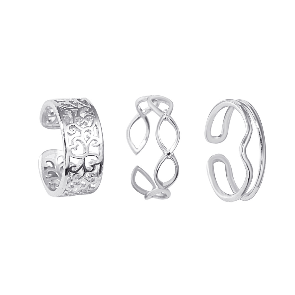 894947cd 03c9 4aa3 9d18 34224b600852 Cold Wind Geometric Ring 3-piece Set Ins Tide Net Red Stack Wear