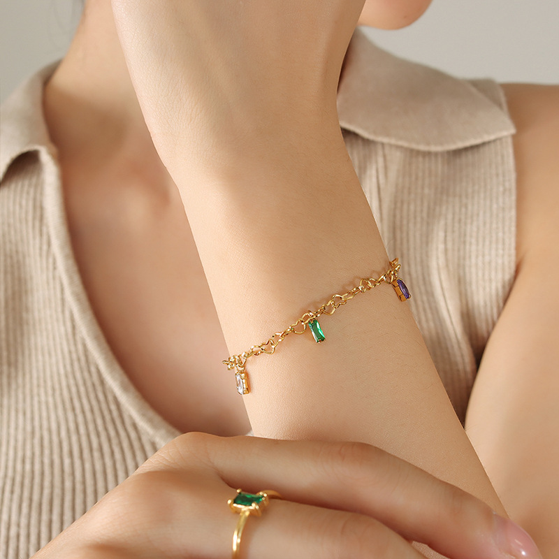 8b8f837a e737 4579 94fd feefb6168623 Colorful Fashion Trend Titanium Steel Gold-plated Bracelet