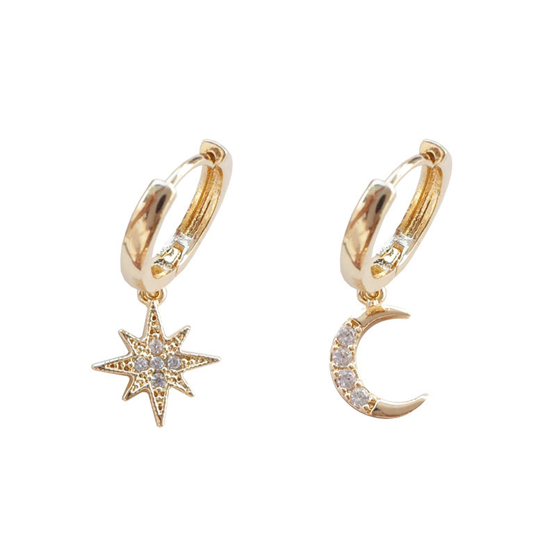 Classic Craftsmanship Full Diamond Star Moon Asymmetrical Earrings 2 8b91e4ee 2703 4c31 8b49 8c13fc1df15c Classic Craftsmanship Full Diamond Star Moon Asymmetrical Earrings
