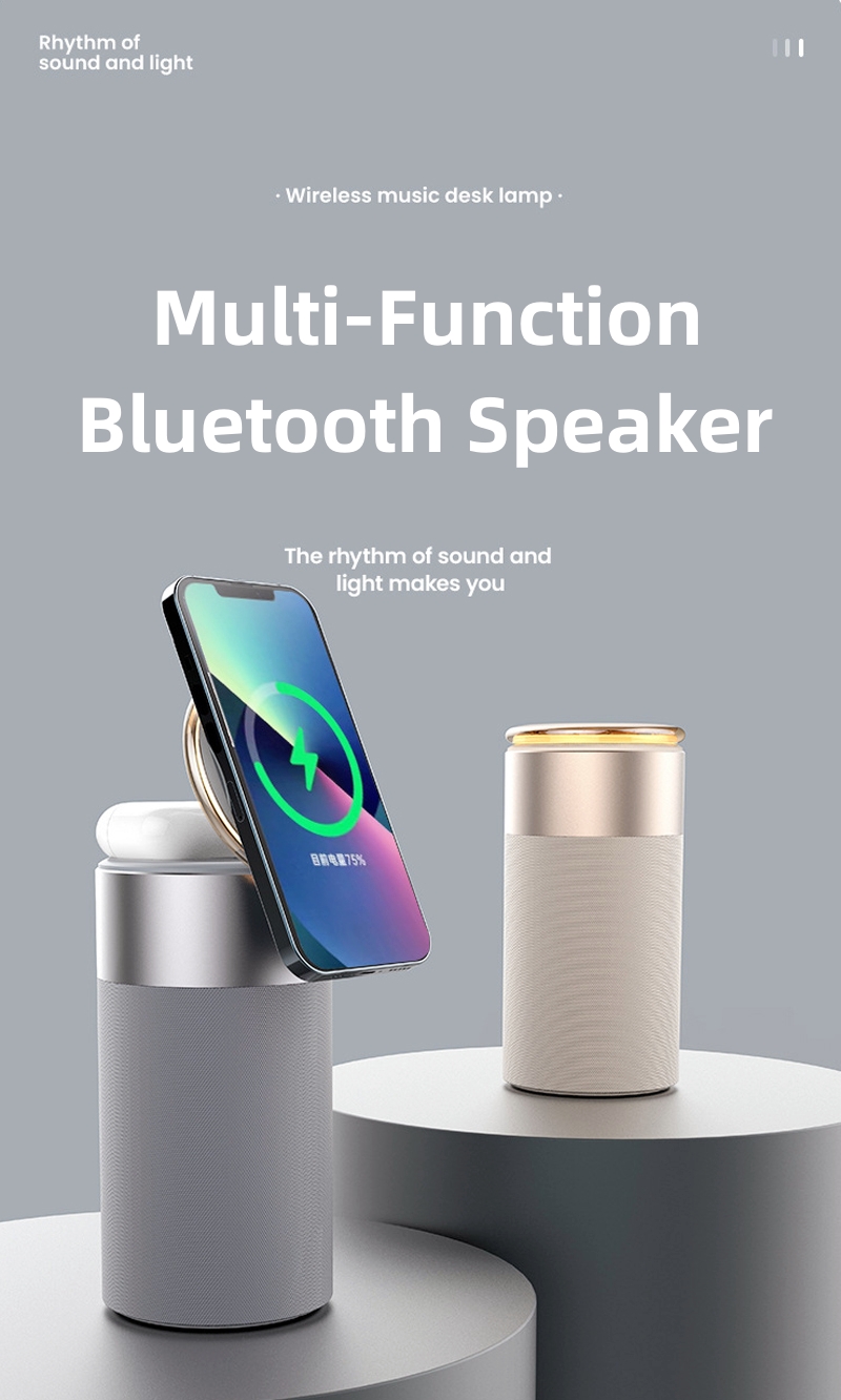 Multi-Function IPhone And AirPods Wireless Charger with Bluetooth Speaker 69