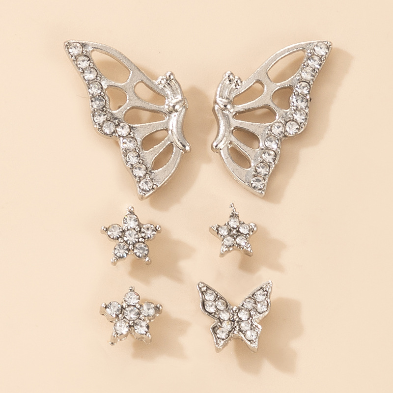 Diamond-studded Beautiful Temperament Butterfly Personalized Silver Earrings 2 8cf0c83f d178 445b 8996 ae9bbb458a28 Diamond-studded Beautiful Temperament Butterfly Personalized Silver Earrings