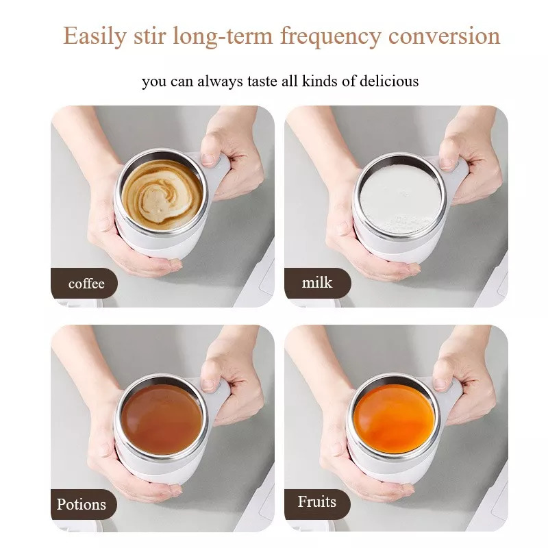 Lacyie Auto Mixing Cup, Self Stirring Coffee Mug, Fun Self Mixing Rotating  Automatic Electric Stainless Steel Mug for Coffee Tea beautiful 