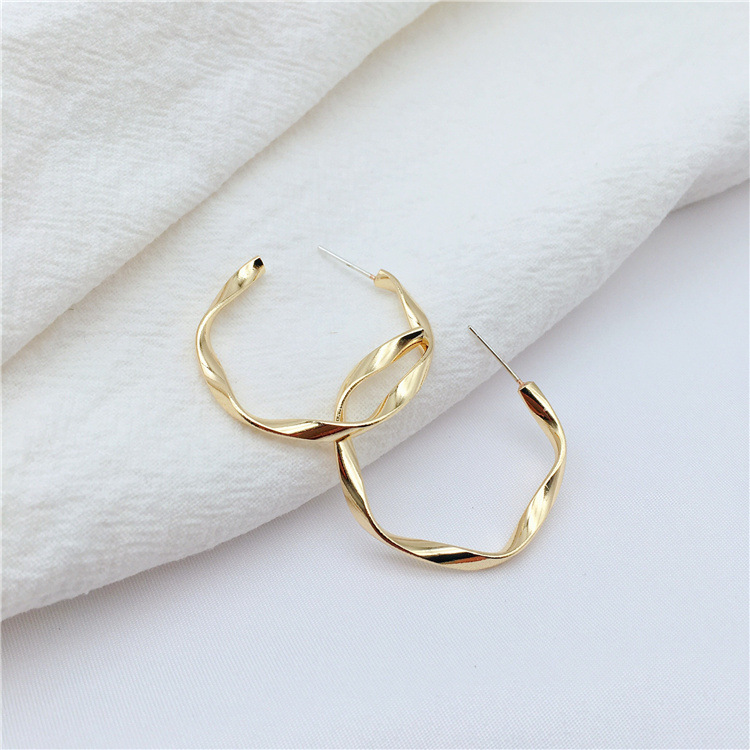 8ec62960 ce38 4a7c 86a4 ce48c3514c13 Mosquito Coil Irregular Metal Earrings Circle Ear Clip Without Hole