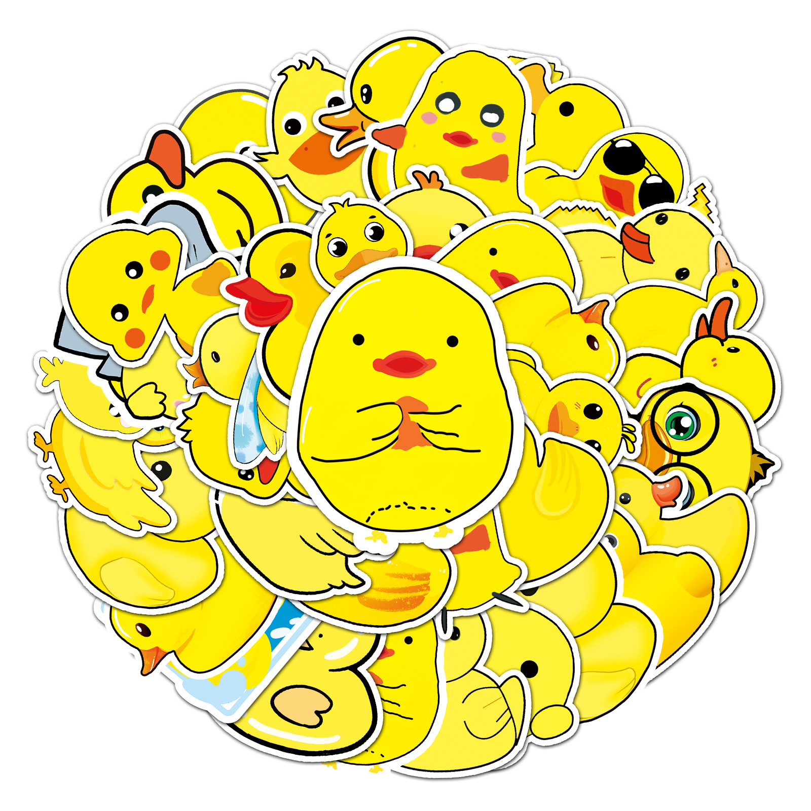 53 Pcs Kawaii Cute yellow Duck Stickers Non Repeated