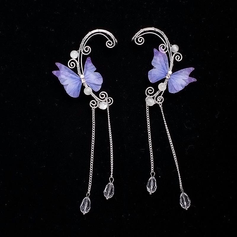 9099bf49 43ee 4649 ac48 ee2206133216 Butterfly tassel personalized earrings