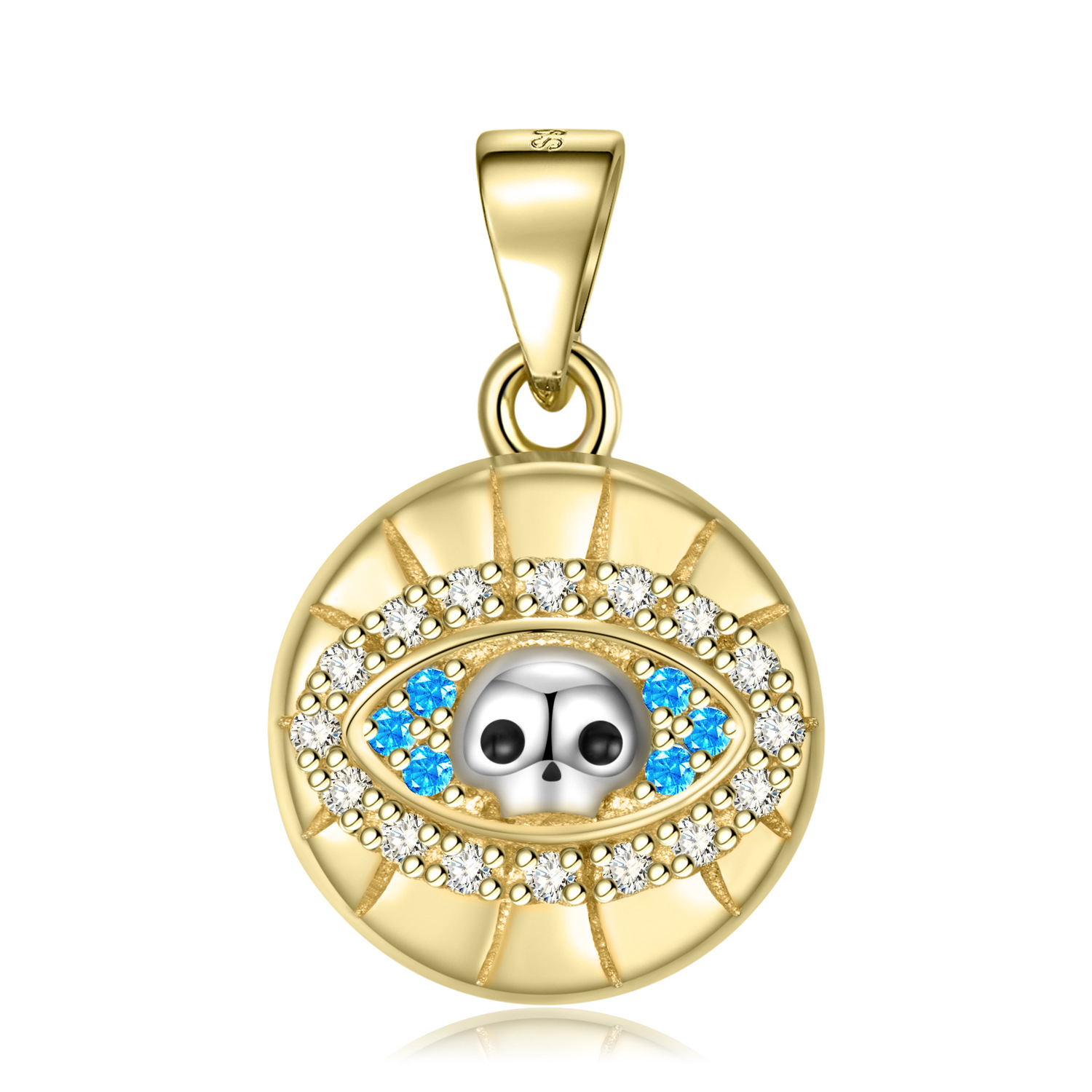 91f90346 6324 4f68 bba1 244e021b8094 Skull Eye Necklace Gold Plated Skull Series Diy Necklace 925 Silver