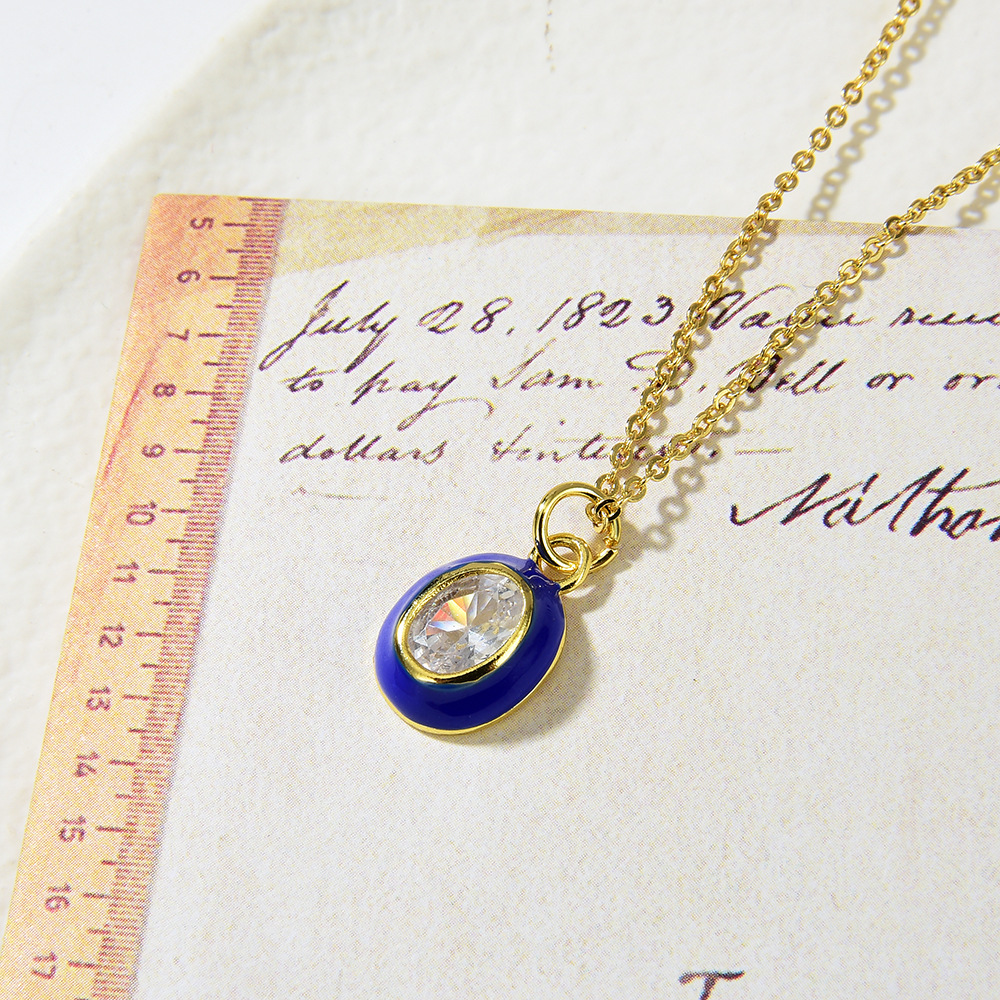 Women's Fashion Geometry Pattern Oval Copper Micro Inlaid Zircon Gold Pendant Necklace 3 94c6c1ca 8115 4ef6 979b 262bd54197af Women's Fashion Geometry Pattern Oval Copper Micro Inlaid Zircon Gold Pendant Necklace