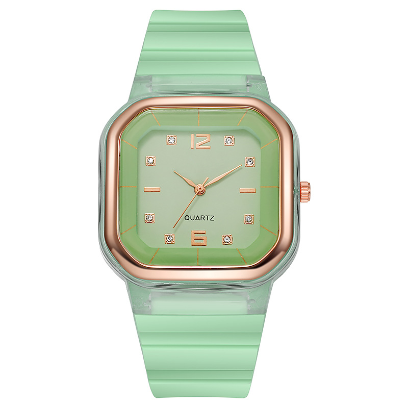 FashionistaDiamond Square Watch green