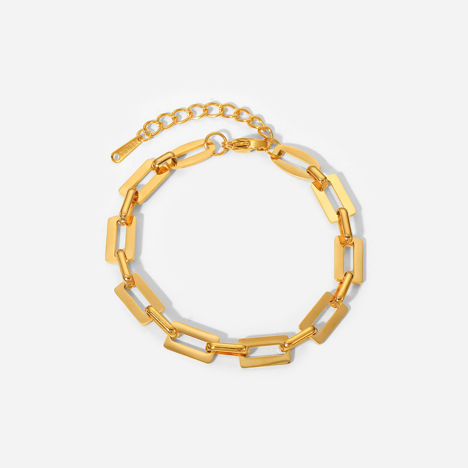 958f0653 c29c 4181 9555 1043d16978cb 18K Gold-plated Square Chain Bracelet