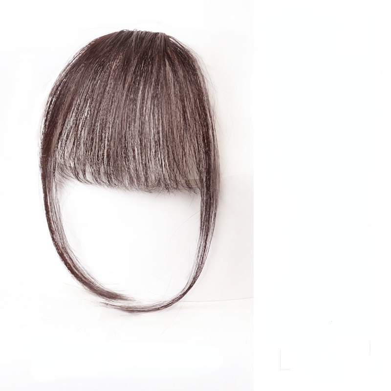 "Discover chic Clip-In Bangs – 3D Fake Bangs for a natural, French-inspired transformation. Available now!" image 3