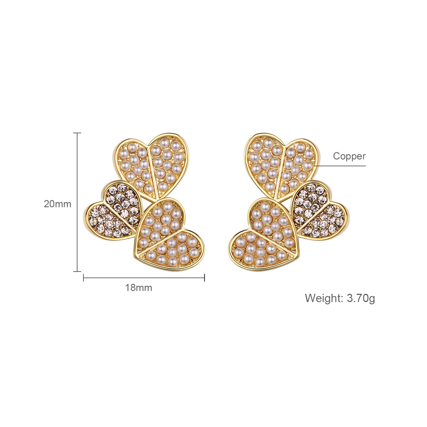 997a49f0 58a6 4cde a7f3 737dc3a894a3 European And American Fashion Heart-shaped Earrings Popular Love Pearl Earrings Women