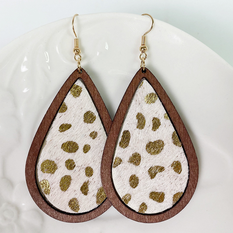 99854c1e 0411 4b0a 96f4 36dfa5867081 Leopard Print Horsehair Cowhide Earrings Europe And America