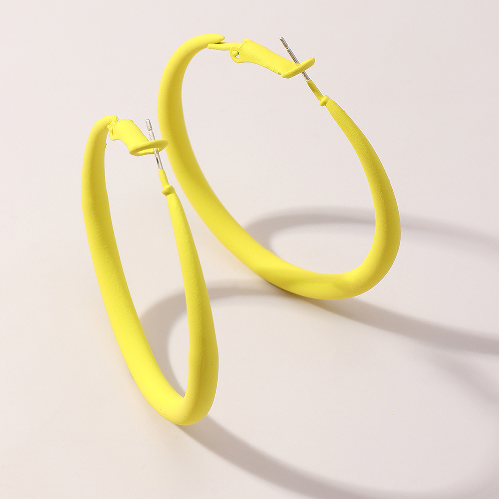 99892492 3332 4909 a0e7 26f6e57b9f41 Retro Macaron Alloy Paint Multicolor Earrings