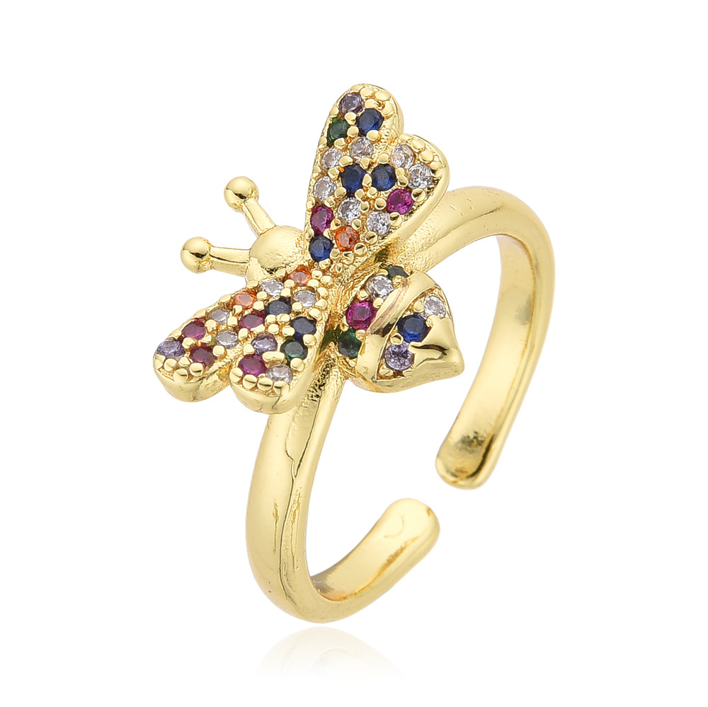 Women's 18K Gold Micro Inlay Color Zircon Open Adjustable Ring 5 9b07ef9c 7b39 4e60 b325 a4db22632bce Women's 18K Gold Micro Inlay Color Zircon Open Adjustable Ring