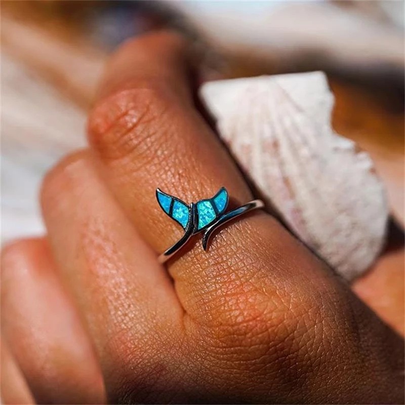 9b5ba78c 470f 4111 9c25 8a75e1c24c61 Black Gold Blue Opal Creative Wing Ring